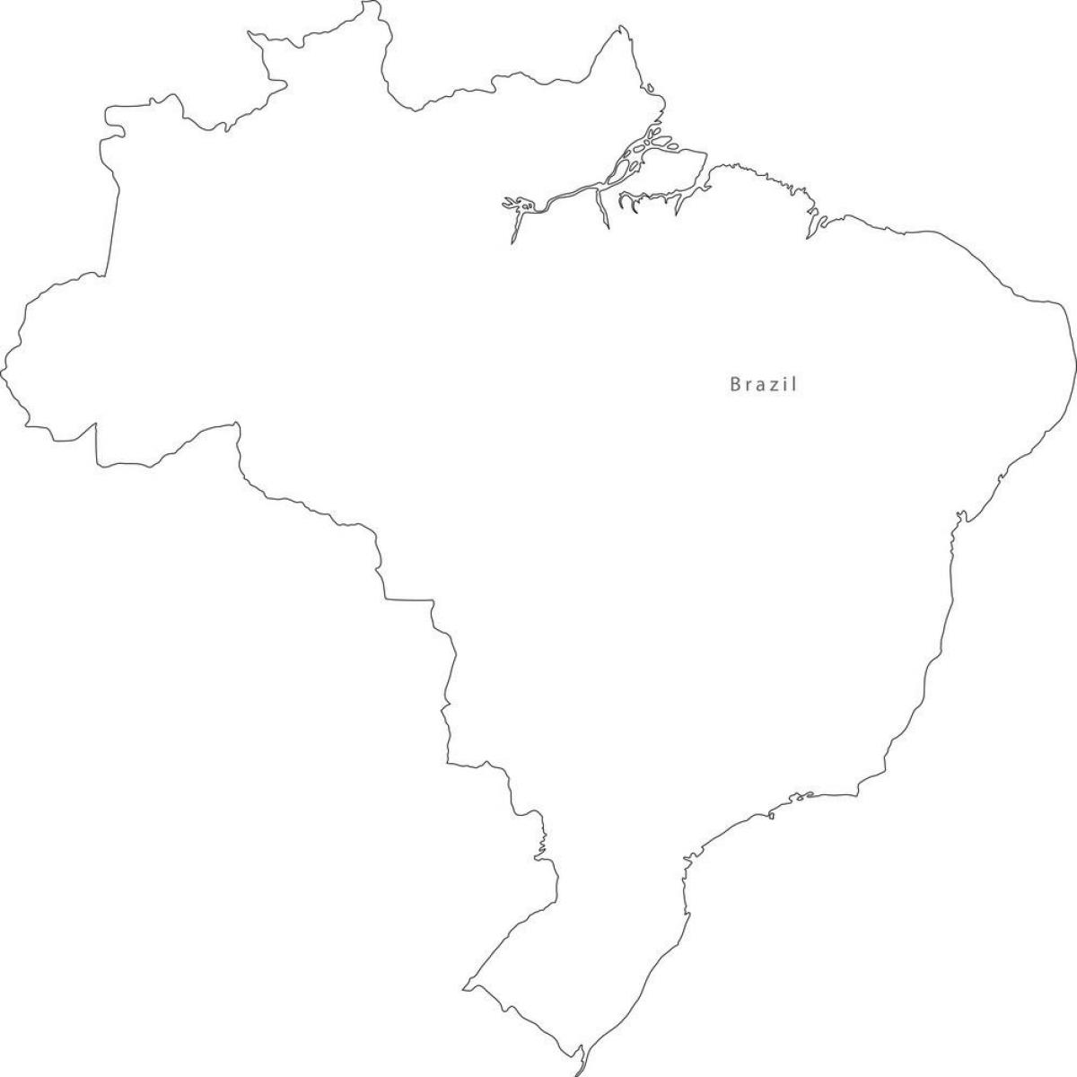 Mapa de contornos do Brasil