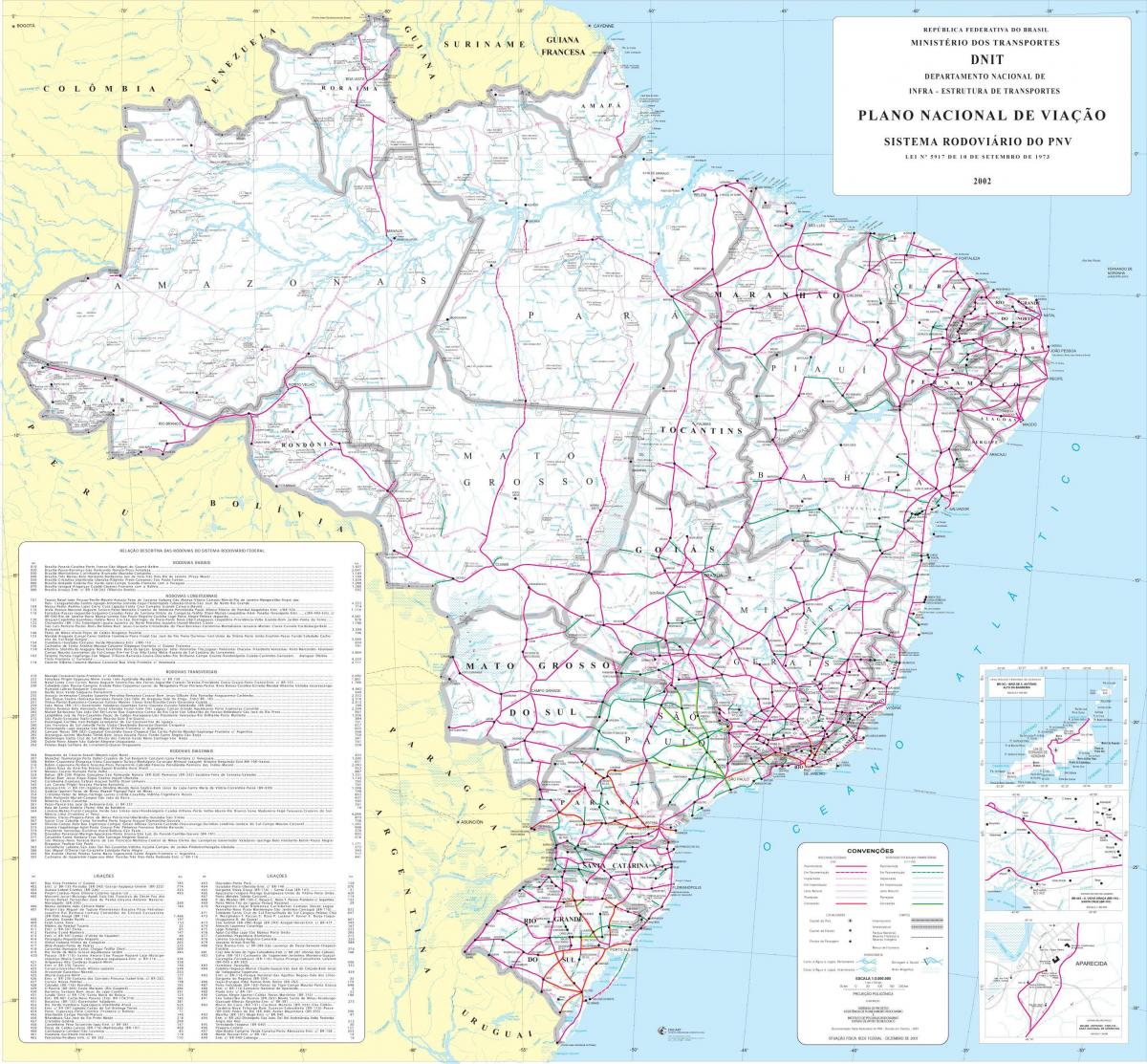 Mapa de Condução do Brasil