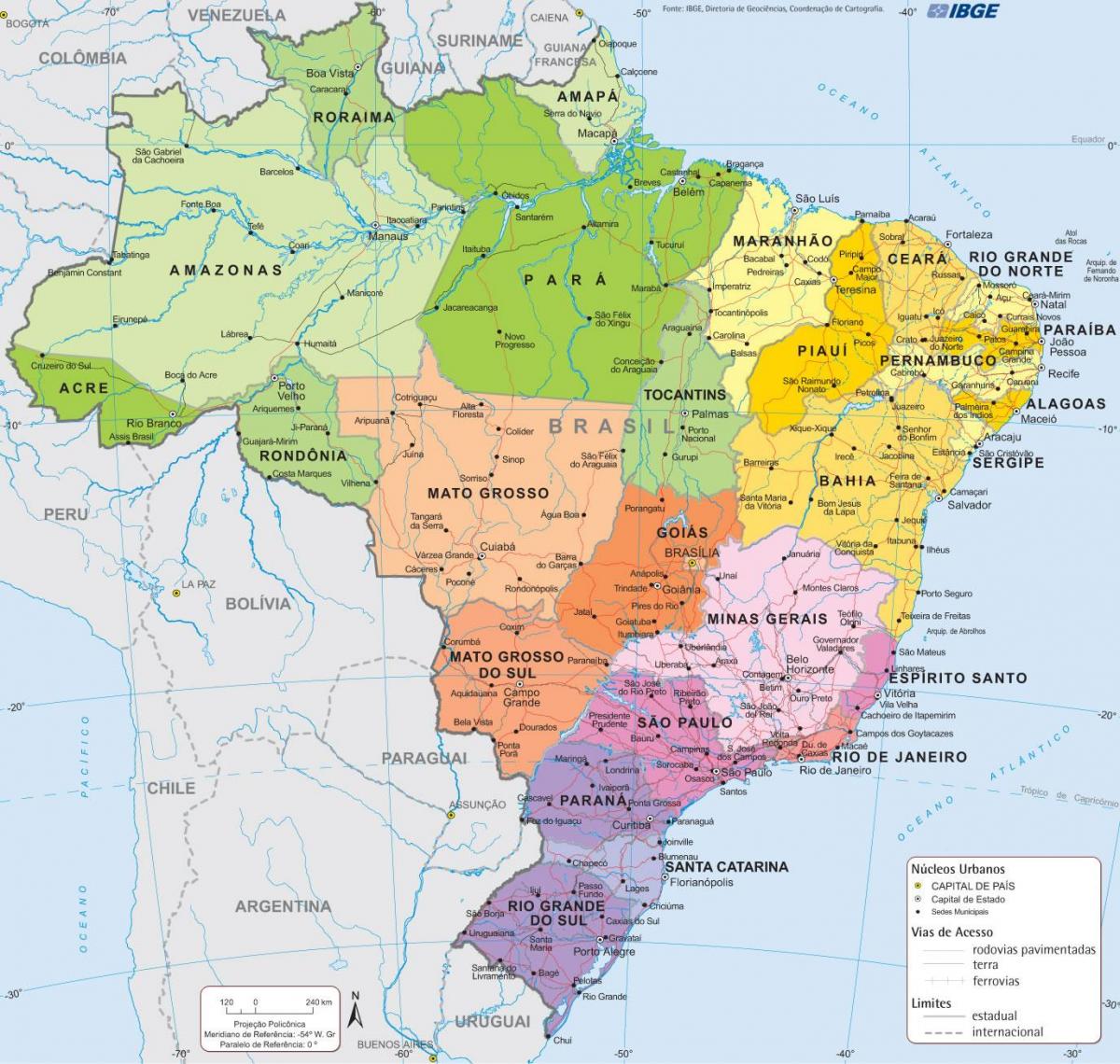 Mapa da cidade brasileira