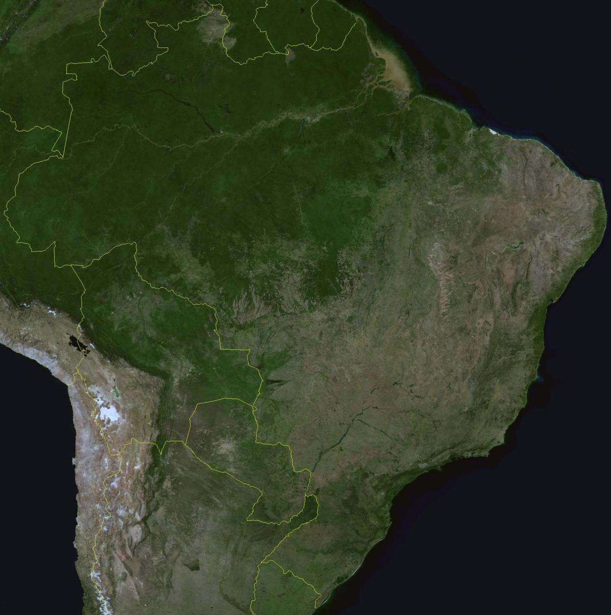 Mapa da vista aérea do Brasil